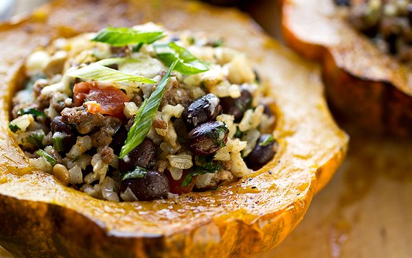 Roasted and Stuffed Acorn Squash